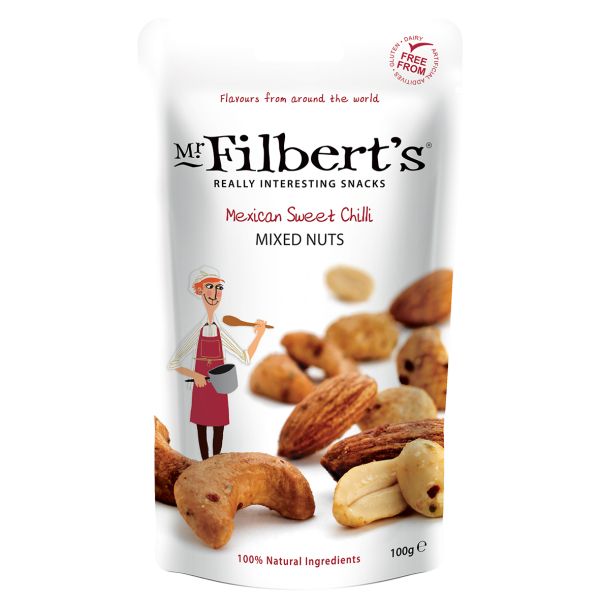 Mr. Filbert's Mexican Sweet Chilli Mixed Nuts, 100g